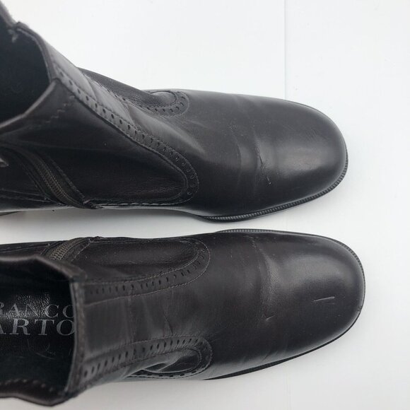 Brown Franco Sarto sz 6.5 Ankle boots booties Block Heel Vegan - Picture 11 of 16